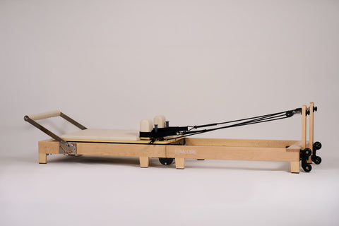 McORE InSpace Natural | Foldable Wood Pilates Reformer