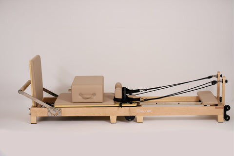 McORE InSpace Natural | Foldable Wood Pilates Reformer
